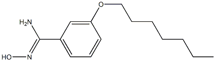 3-(heptyloxy)-N'-hydroxybenzene-1-carboximidamide 结构式