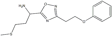 3-(methylsulfanyl)-1-[3-(2-phenoxyethyl)-1,2,4-oxadiazol-5-yl]propan-1-amine Structure