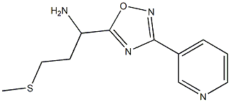 3-(methylsulfanyl)-1-[3-(pyridin-3-yl)-1,2,4-oxadiazol-5-yl]propan-1-amine,,结构式