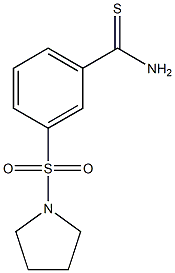 3-(pyrrolidin-1-ylsulfonyl)benzenecarbothioamide 结构式