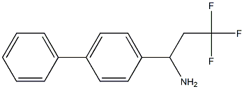 3,3,3-trifluoro-1-(4-phenylphenyl)propan-1-amine,,结构式