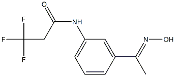 3,3,3-trifluoro-N-{3-[(1E)-N-hydroxyethanimidoyl]phenyl}propanamide,,结构式