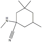 3,3,5-trimethyl-1-(methylamino)cyclohexane-1-carbonitrile 结构式