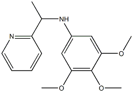 3,4,5-trimethoxy-N-[1-(pyridin-2-yl)ethyl]aniline Structure