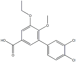 3',4'-dichloro-5-ethoxy-6-methoxy-1,1'-biphenyl-3-carboxylic acid Structure