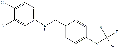 3,4-dichloro-N-({4-[(trifluoromethyl)sulfanyl]phenyl}methyl)aniline Struktur