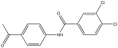 3,4-dichloro-N-(4-acetylphenyl)benzamide Struktur