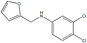 3,4-dichloro-N-(furan-2-ylmethyl)aniline,,结构式