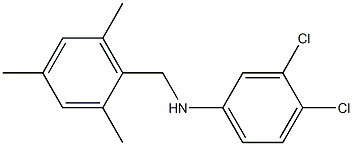 3,4-dichloro-N-[(2,4,6-trimethylphenyl)methyl]aniline,,结构式