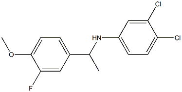 3,4-dichloro-N-[1-(3-fluoro-4-methoxyphenyl)ethyl]aniline Structure