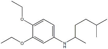 3,4-diethoxy-N-(5-methylhexan-2-yl)aniline 化学構造式