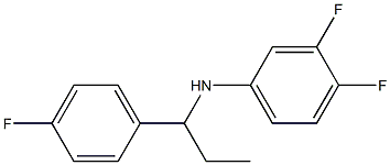 3,4-difluoro-N-[1-(4-fluorophenyl)propyl]aniline,,结构式
