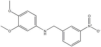 3,4-dimethoxy-N-[(3-nitrophenyl)methyl]aniline Structure