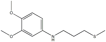3,4-dimethoxy-N-[3-(methylsulfanyl)propyl]aniline Struktur