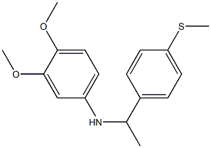 3,4-dimethoxy-N-{1-[4-(methylsulfanyl)phenyl]ethyl}aniline,,结构式