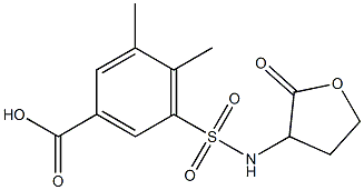 3,4-dimethyl-5-[(2-oxooxolan-3-yl)sulfamoyl]benzoic acid,,结构式