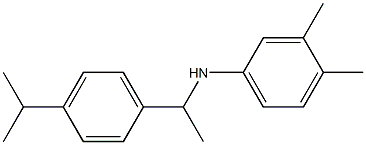 3,4-dimethyl-N-{1-[4-(propan-2-yl)phenyl]ethyl}aniline,,结构式