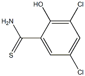 3,5-dichloro-2-hydroxybenzenecarbothioamide,,结构式