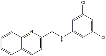3,5-dichloro-N-(quinolin-2-ylmethyl)aniline Struktur