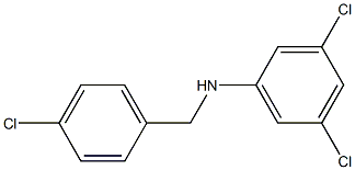 3,5-dichloro-N-[(4-chlorophenyl)methyl]aniline 化学構造式