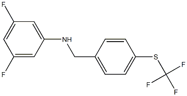 3,5-difluoro-N-({4-[(trifluoromethyl)sulfanyl]phenyl}methyl)aniline Structure