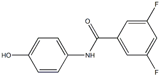 3,5-difluoro-N-(4-hydroxyphenyl)benzamide Struktur
