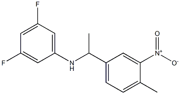 3,5-difluoro-N-[1-(4-methyl-3-nitrophenyl)ethyl]aniline Struktur