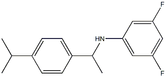 3,5-difluoro-N-{1-[4-(propan-2-yl)phenyl]ethyl}aniline 化学構造式