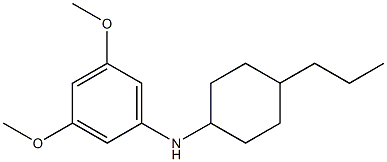 3,5-dimethoxy-N-(4-propylcyclohexyl)aniline Structure