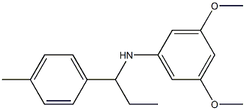3,5-dimethoxy-N-[1-(4-methylphenyl)propyl]aniline,,结构式
