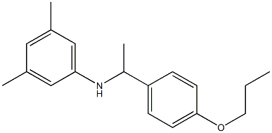 3,5-dimethyl-N-[1-(4-propoxyphenyl)ethyl]aniline 结构式