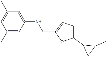 3,5-dimethyl-N-{[5-(2-methylcyclopropyl)furan-2-yl]methyl}aniline