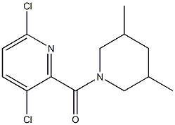 3,6-dichloro-2-[(3,5-dimethylpiperidin-1-yl)carbonyl]pyridine Structure