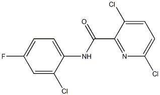 3,6-dichloro-N-(2-chloro-4-fluorophenyl)pyridine-2-carboxamide Structure