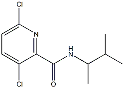 3,6-dichloro-N-(3-methylbutan-2-yl)pyridine-2-carboxamide 结构式