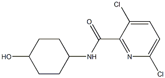 3,6-dichloro-N-(4-hydroxycyclohexyl)pyridine-2-carboxamide,,结构式