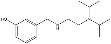3-[({2-[bis(propan-2-yl)amino]ethyl}amino)methyl]phenol 结构式