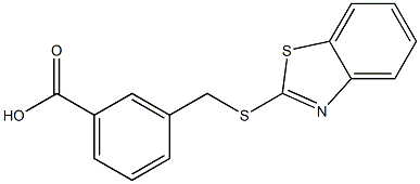 3-[(1,3-benzothiazol-2-ylsulfanyl)methyl]benzoic acid Struktur