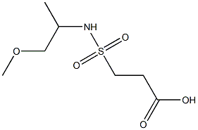 3-[(1-methoxypropan-2-yl)sulfamoyl]propanoic acid 化学構造式