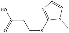 3-[(1-methyl-1H-imidazol-2-yl)thio]propanoic acid 化学構造式