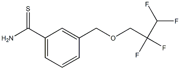 3-[(2,2,3,3-tetrafluoropropoxy)methyl]benzene-1-carbothioamide 化学構造式