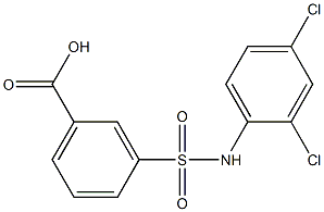 3-[(2,4-dichlorophenyl)sulfamoyl]benzoic acid 化学構造式