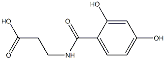 3-[(2,4-dihydroxybenzoyl)amino]propanoic acid,,结构式