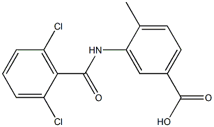 3-[(2,6-dichlorobenzene)amido]-4-methylbenzoic acid Struktur