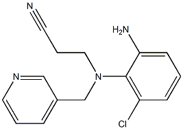3-[(2-amino-6-chlorophenyl)(pyridin-3-ylmethyl)amino]propanenitrile Structure