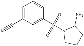 3-[(2-aminopyrrolidine-1-)sulfonyl]benzonitrile Structure