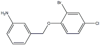 3-[(2-bromo-4-chlorophenoxy)methyl]aniline Structure