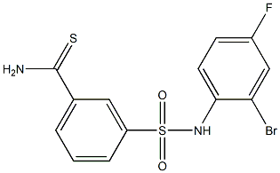 3-[(2-bromo-4-fluorophenyl)sulfamoyl]benzene-1-carbothioamide