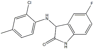 3-[(2-chloro-4-methylphenyl)amino]-5-fluoro-2,3-dihydro-1H-indol-2-one Structure