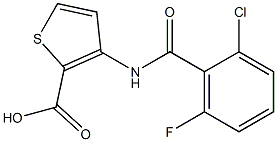 3-[(2-chloro-6-fluorobenzene)amido]thiophene-2-carboxylic acid,,结构式